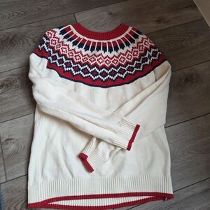 Hanna Andersson Red and Navy Striped Sweater